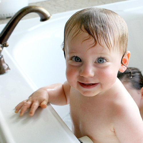 Girl bath