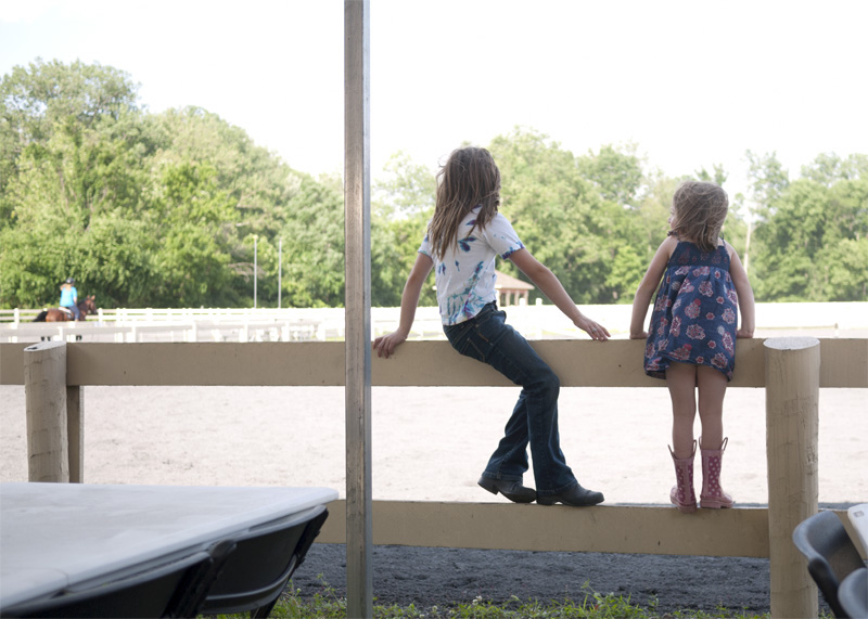Waiting for riding lessons