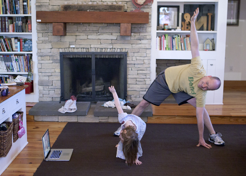 Father/daughter yoga