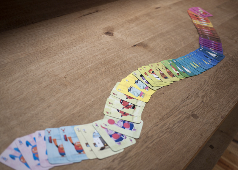 Carefully arranged cards